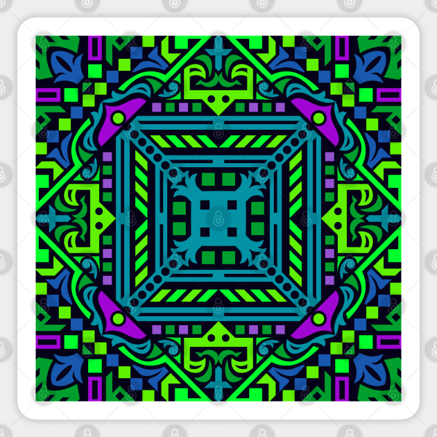 Colorful Mandala Pattern #1 Sticker by TeeGo